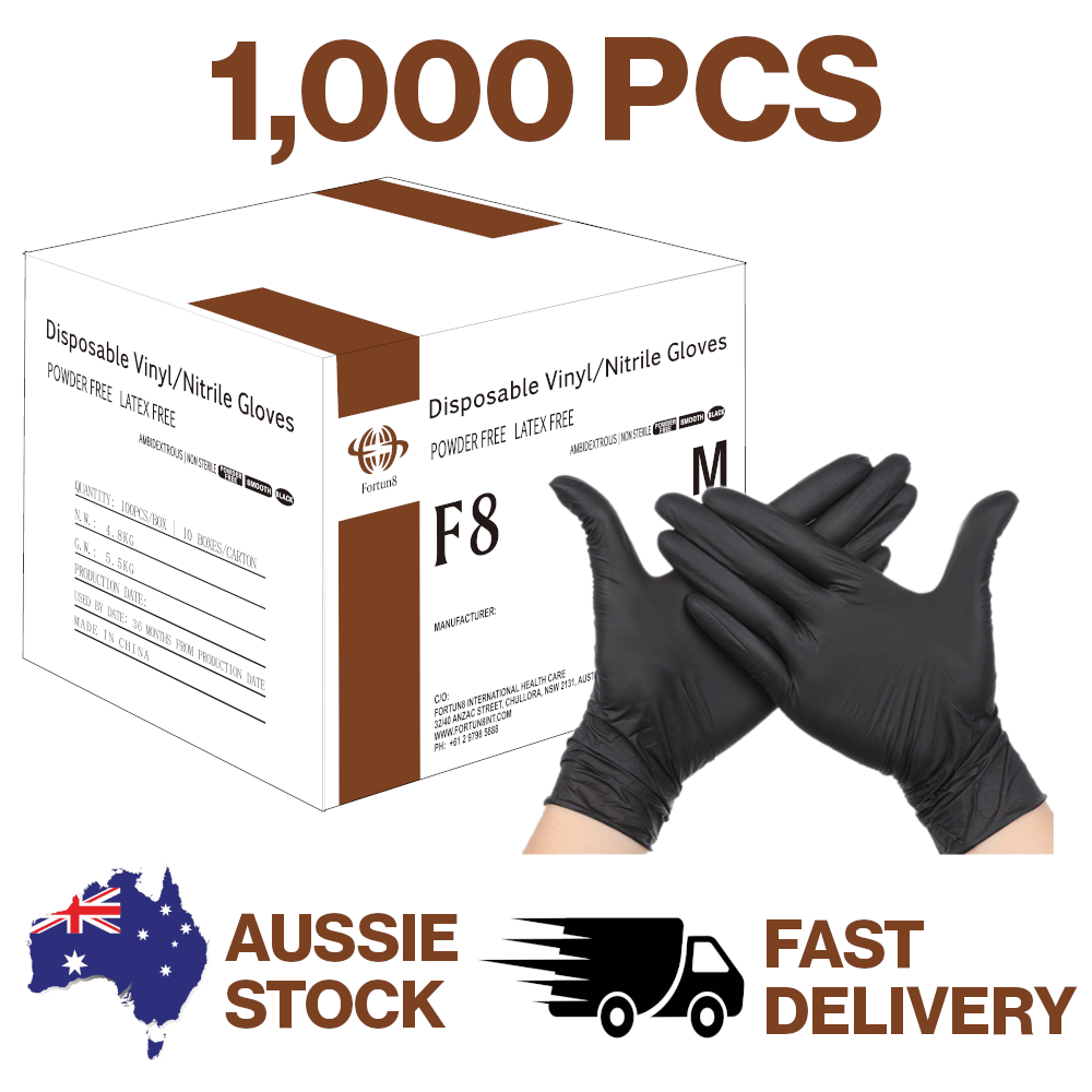 Vinyl/Nitrile Gloves (Black) - 1000PCS/Carton