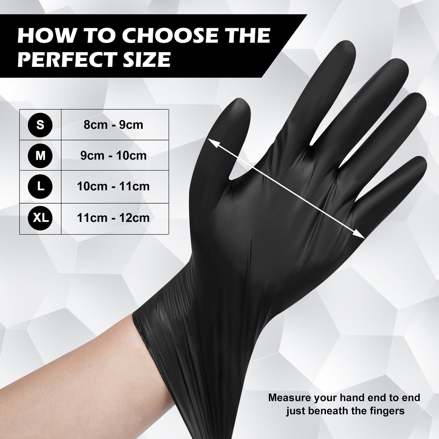 Vinyl/Nitrile Gloves (Black) - 1000PCS/Carton