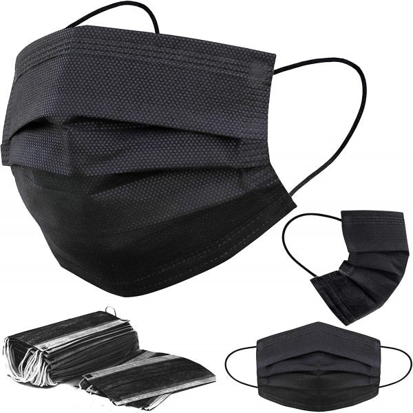 3 PLY Ear Loop Mask- (BLACK)- 2000PCS/CARTON