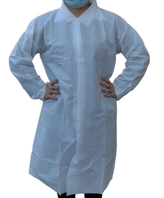 Lab Coats- (WHITE)- 100 PCS/CARTON